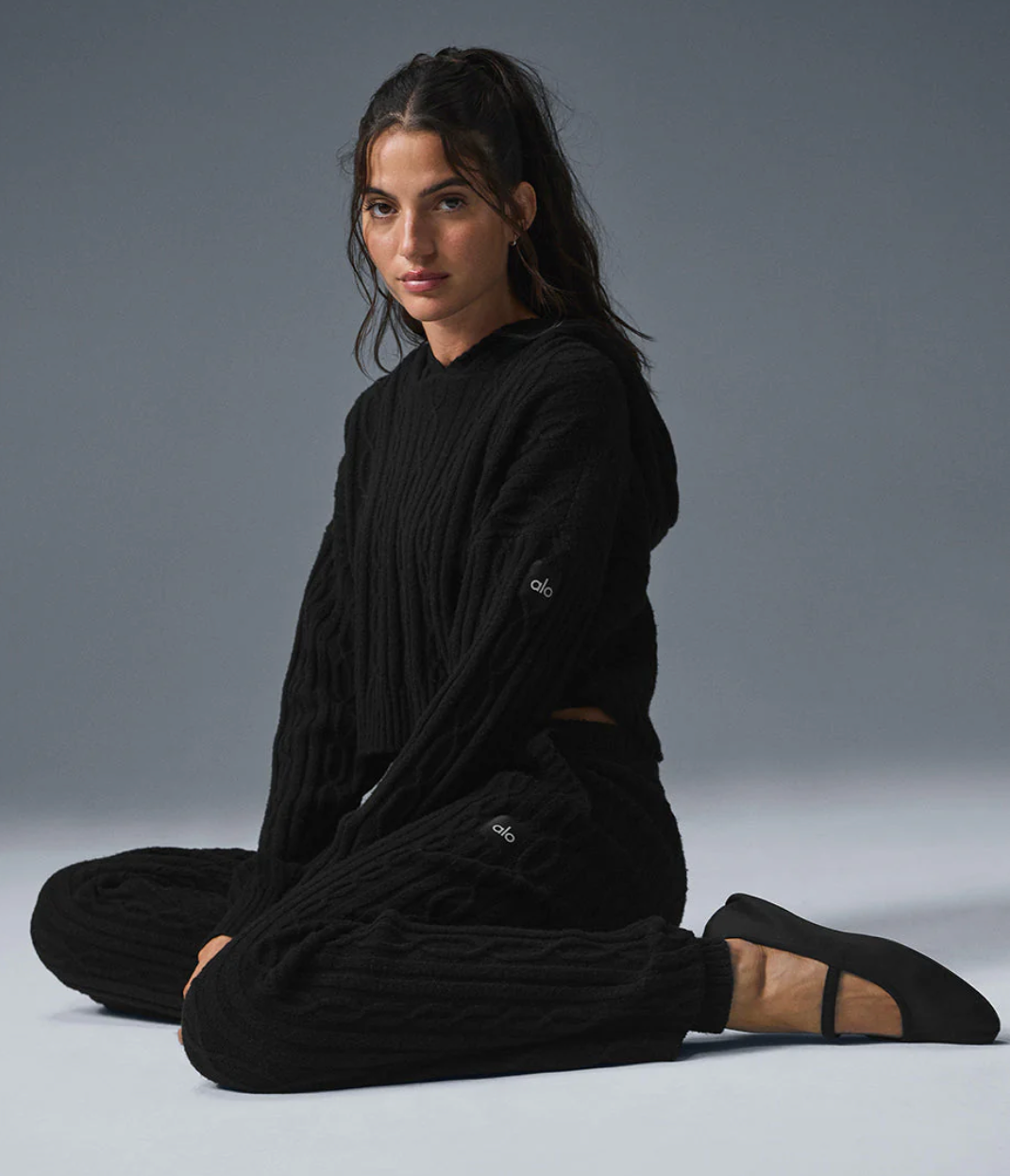 Alo Yoga Cable Knit Winter Bliss Hoodie