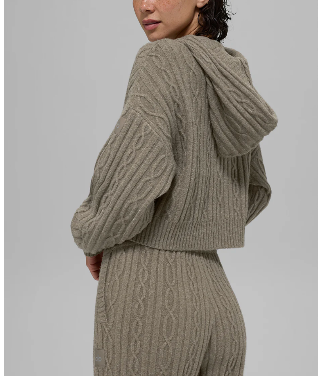 Alo Yoga Cable Knit Winter Bliss Hoodie