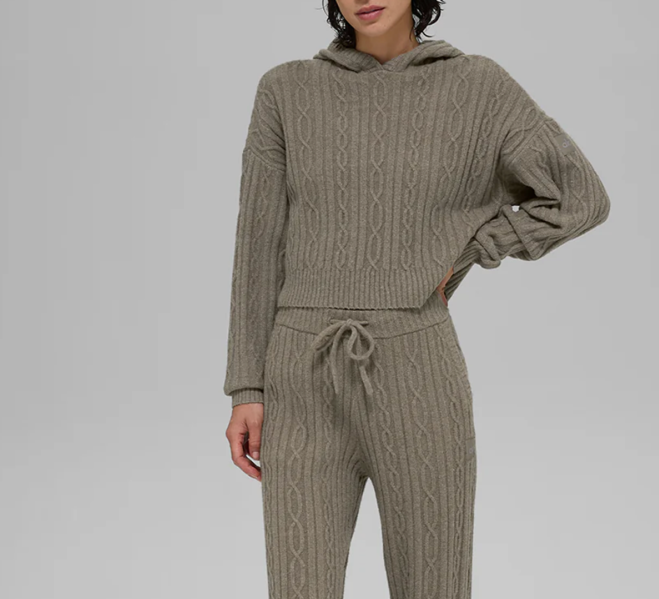 Alo Yoga Cable Knit Winter Bliss Hoodie