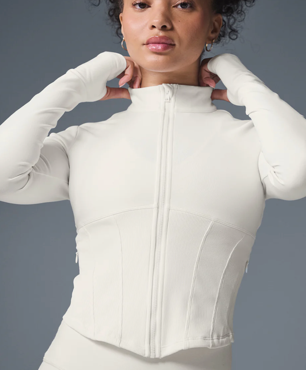 Alo Yoga Airbrush Corset Full Zip Jacket