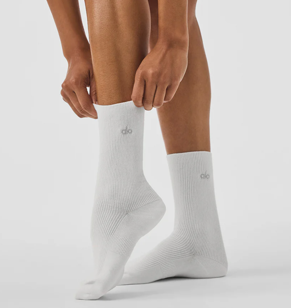 Alo Yoga Unisex Half-Crew Understated Sock