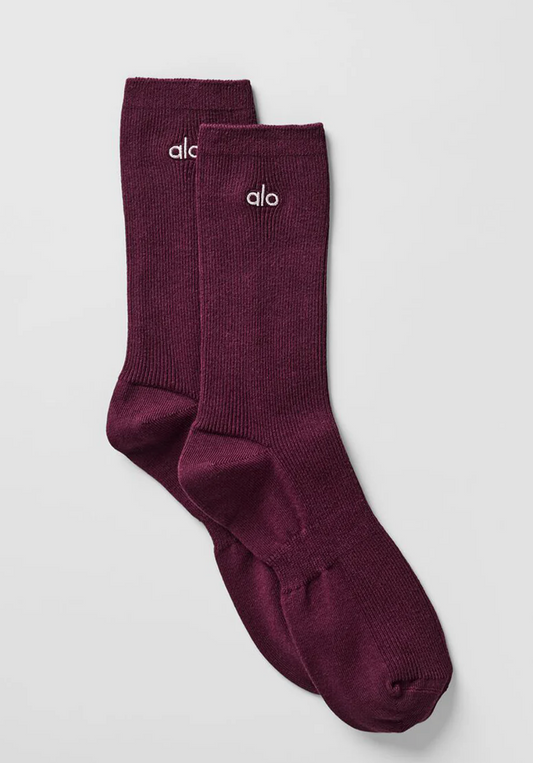 Alo Yoga Unisex Half-Crew Understated Sock