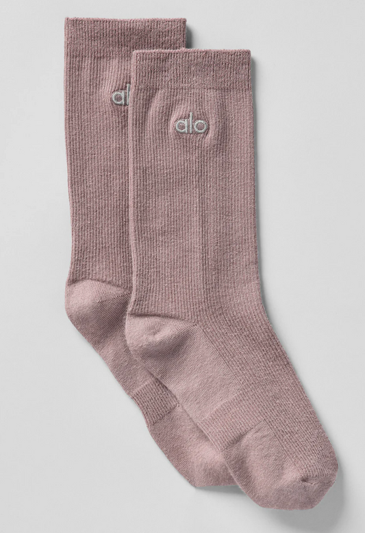Alo Yoga Unisex Half-Crew Understated Sock