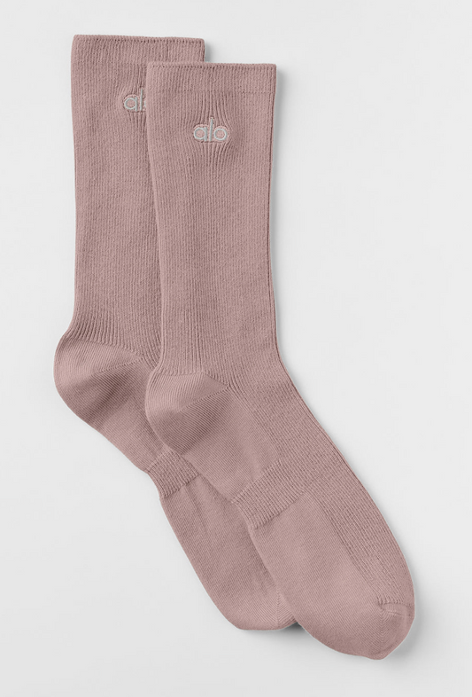Alo Yoga Unisex Half-Crew Understated Sock