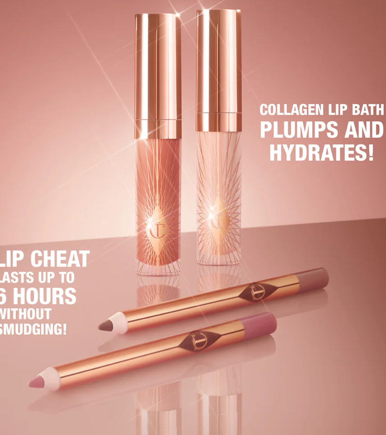 Charlotte Tilbury Mini Glossy Pink Lip Gloss + Lip Liner Set