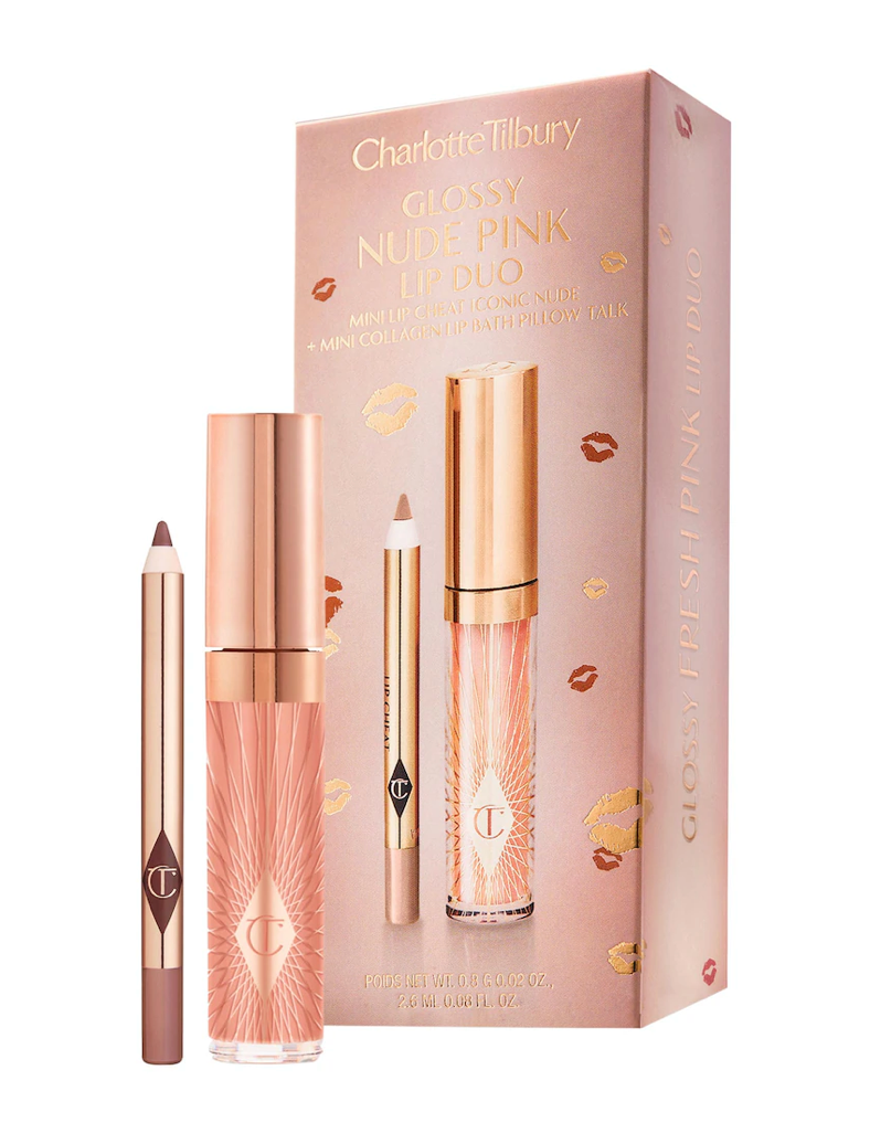 Charlotte Tilbury Mini Glossy Pink Lip Gloss + Lip Liner Set