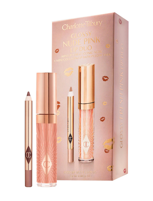Charlotte Tilbury Mini Glossy Pink Lip Gloss + Lip Liner Set
