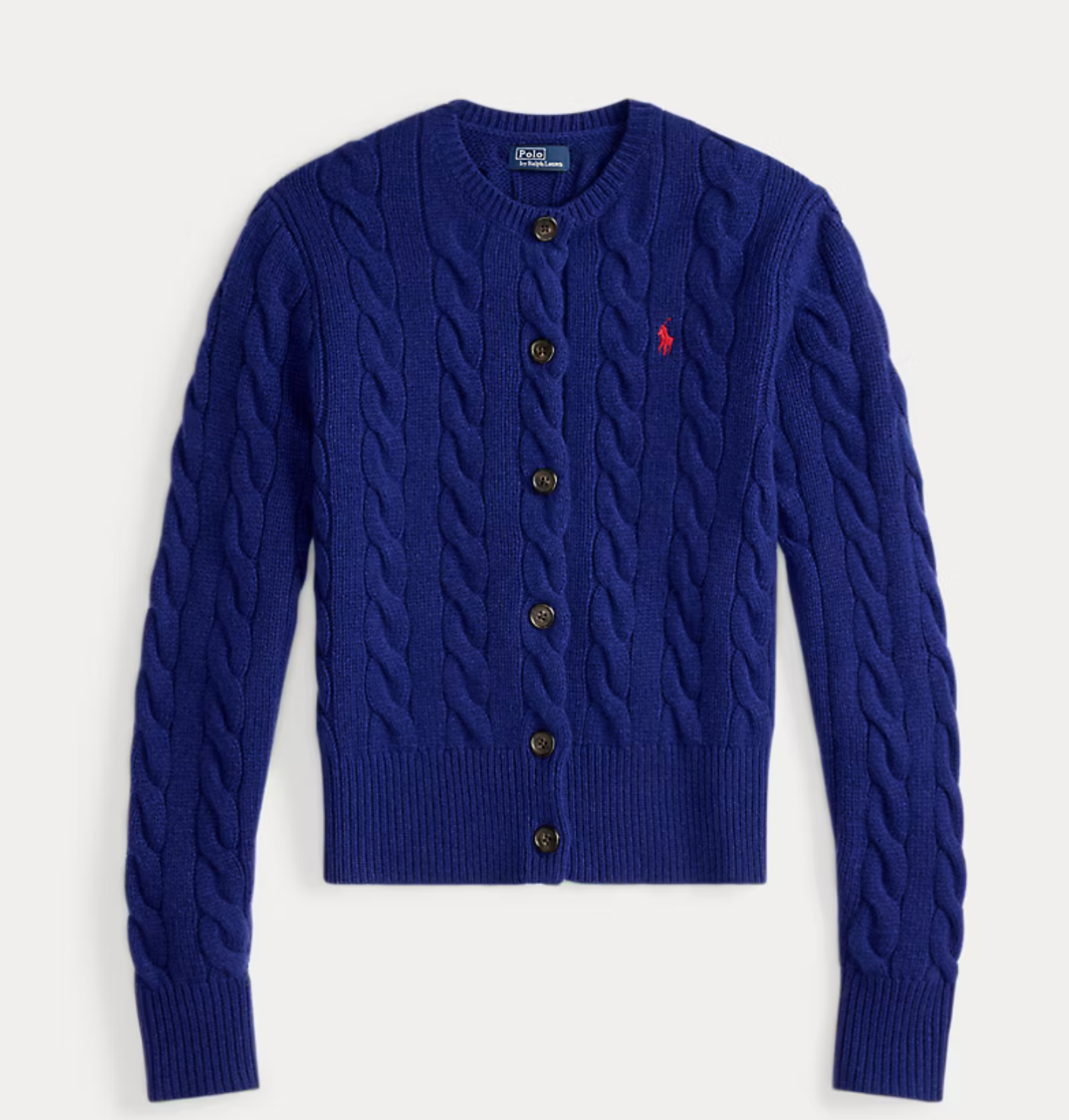 Polo Ralph Lauren Cable-Knit Wool-Cashmere Cardigan - Winter Night Navy