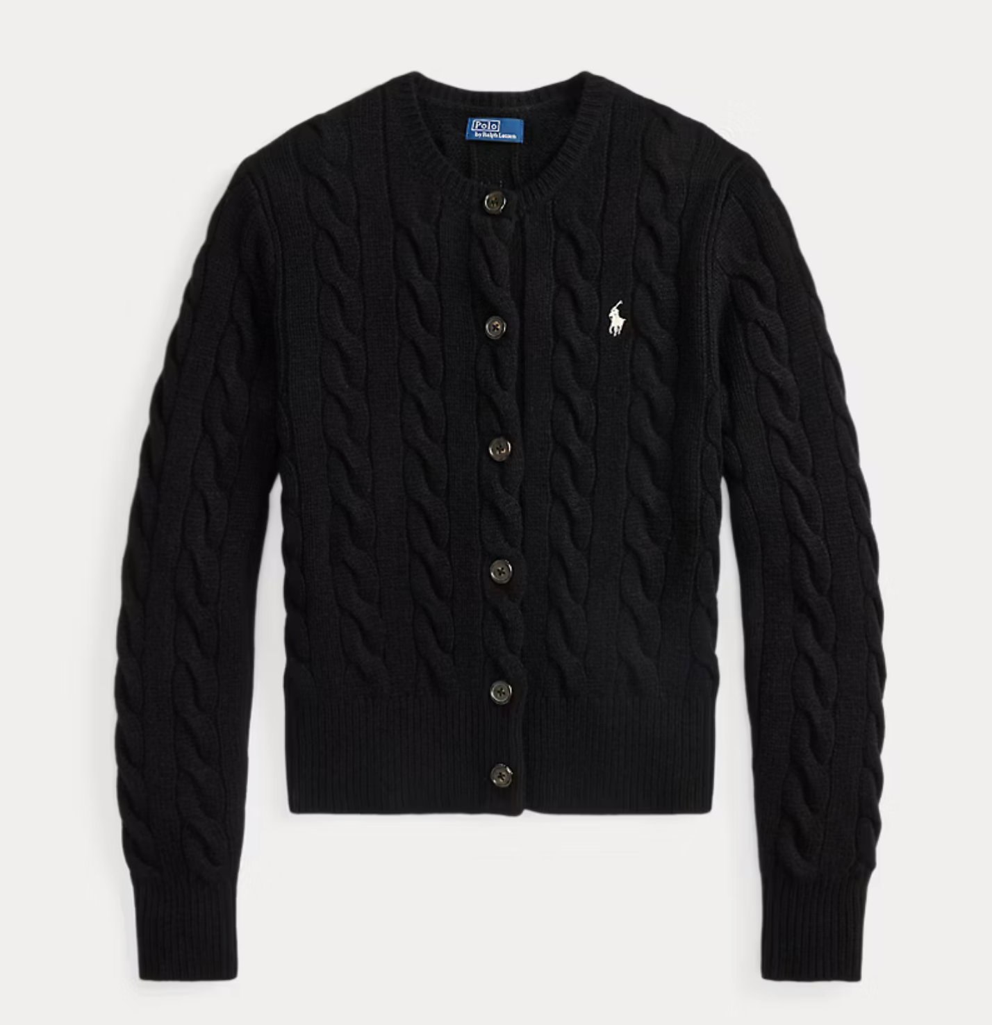 Polo Ralph Lauren Cable-Knit Wool-Cashmere Cardigan - Polo Black
