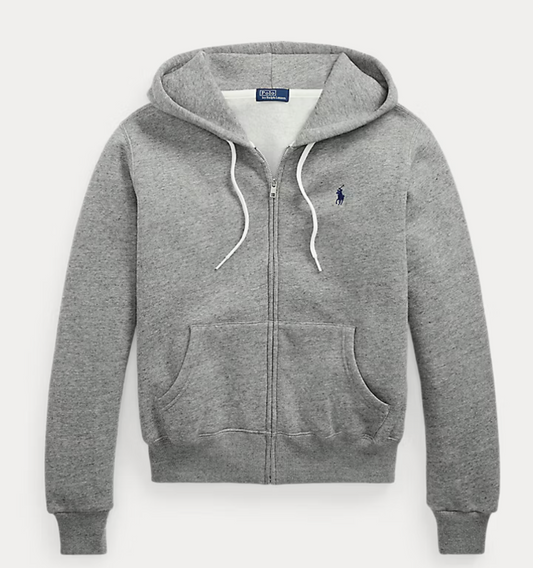 Polo Ralph Lauren Fleece Full-Zip Hoodie -  Dark Vintage Heather