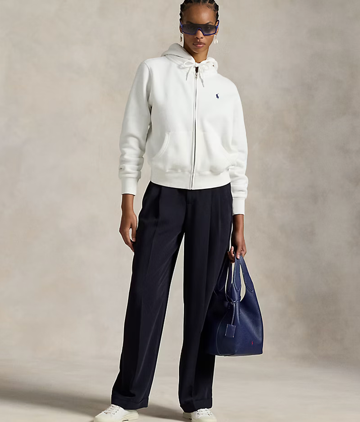 Polo Ralph Lauren Fleece Full-Zip Hoodie - White