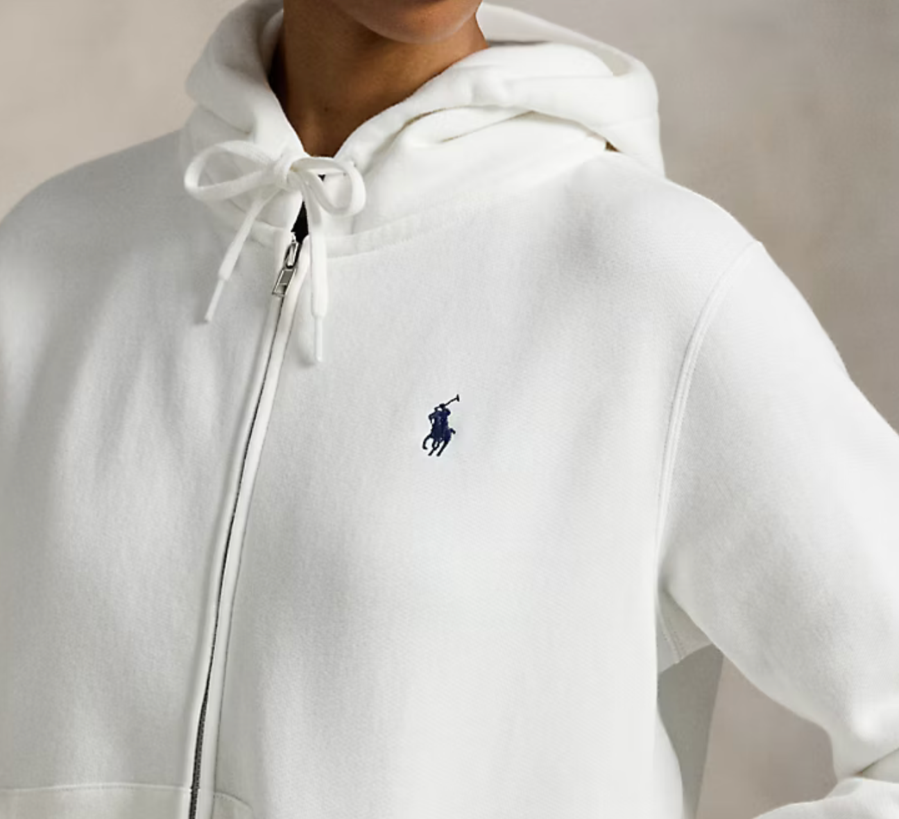 Polo Ralph Lauren Fleece Full-Zip Hoodie - White