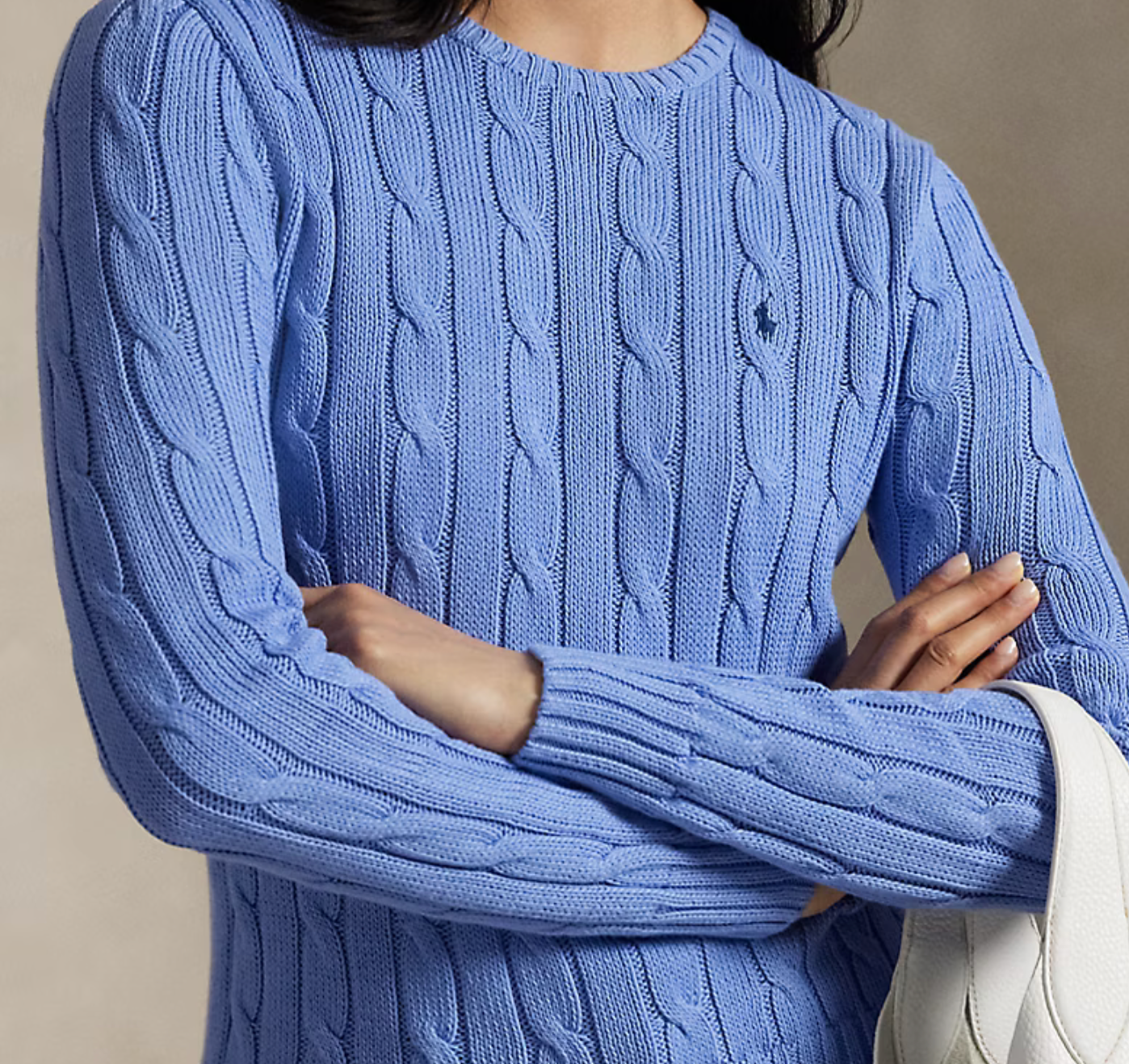 Polo Ralph Lauren Cable-Knit Cotton Crewneck Sweater - New Litchfield Blue