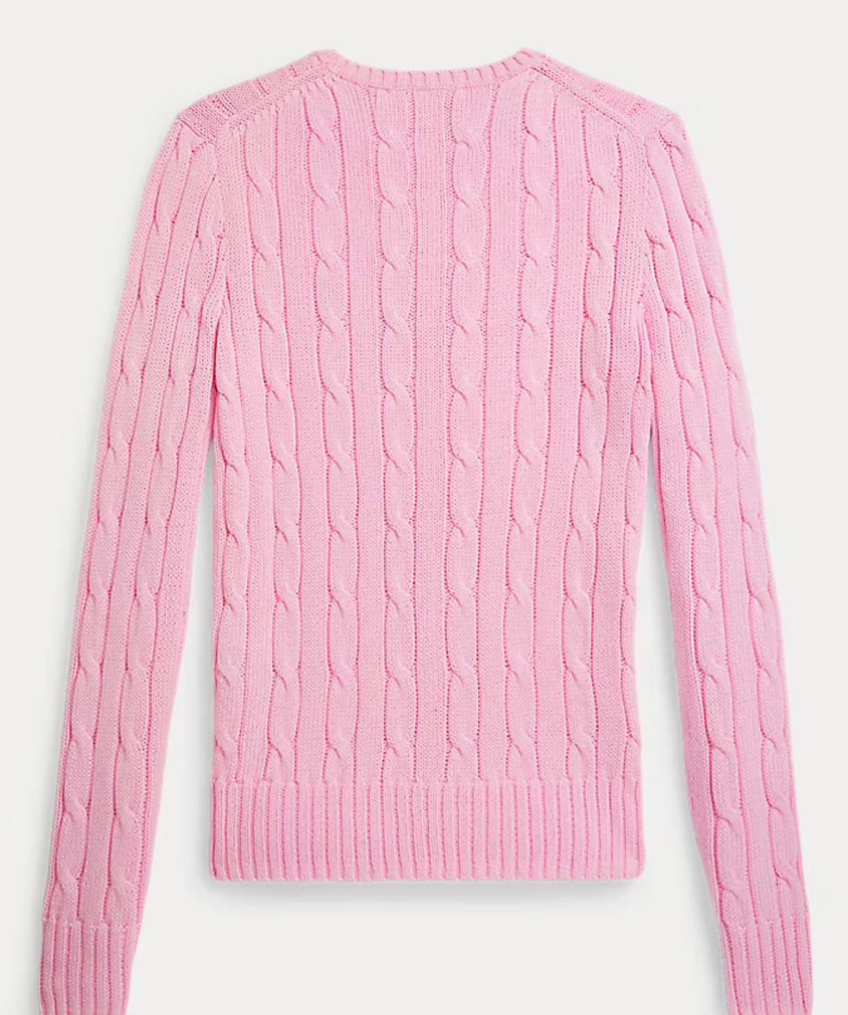 Polo Ralph Lauren Cable-Knit Cotton Crewneck Sweater - Carmel Pink