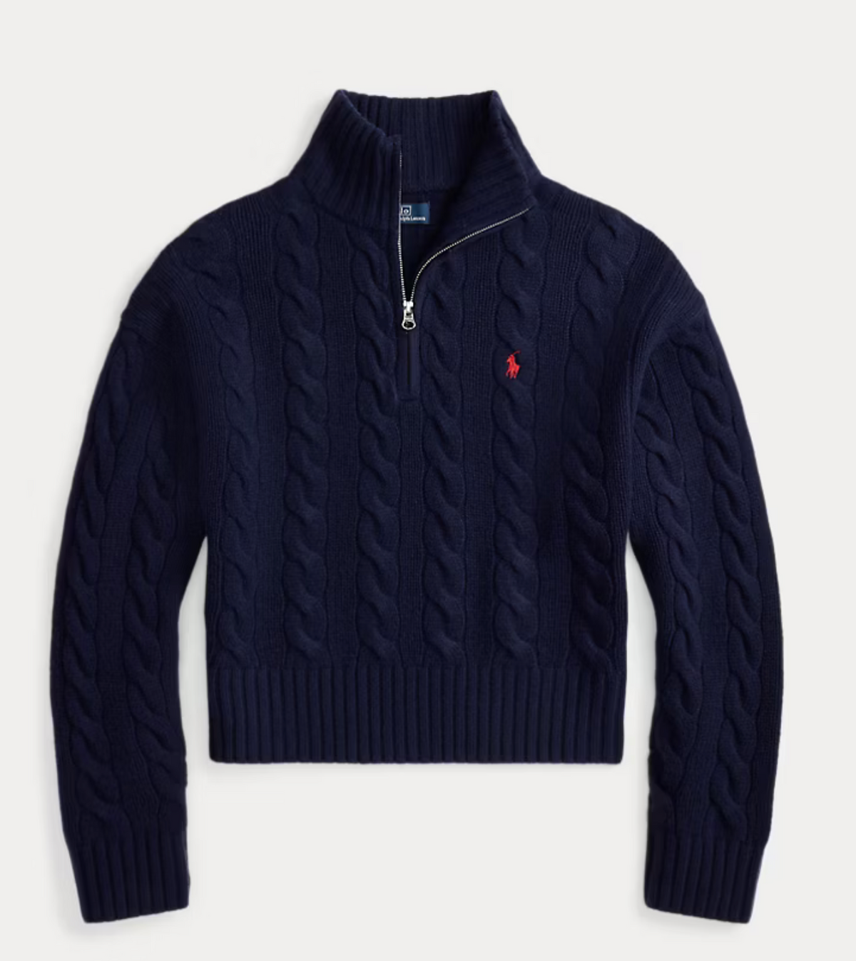 Polo Ralph Lauren Cable Wool-Cashmere Half-Zip Sweater Save your Wishlist - Hunter Navy