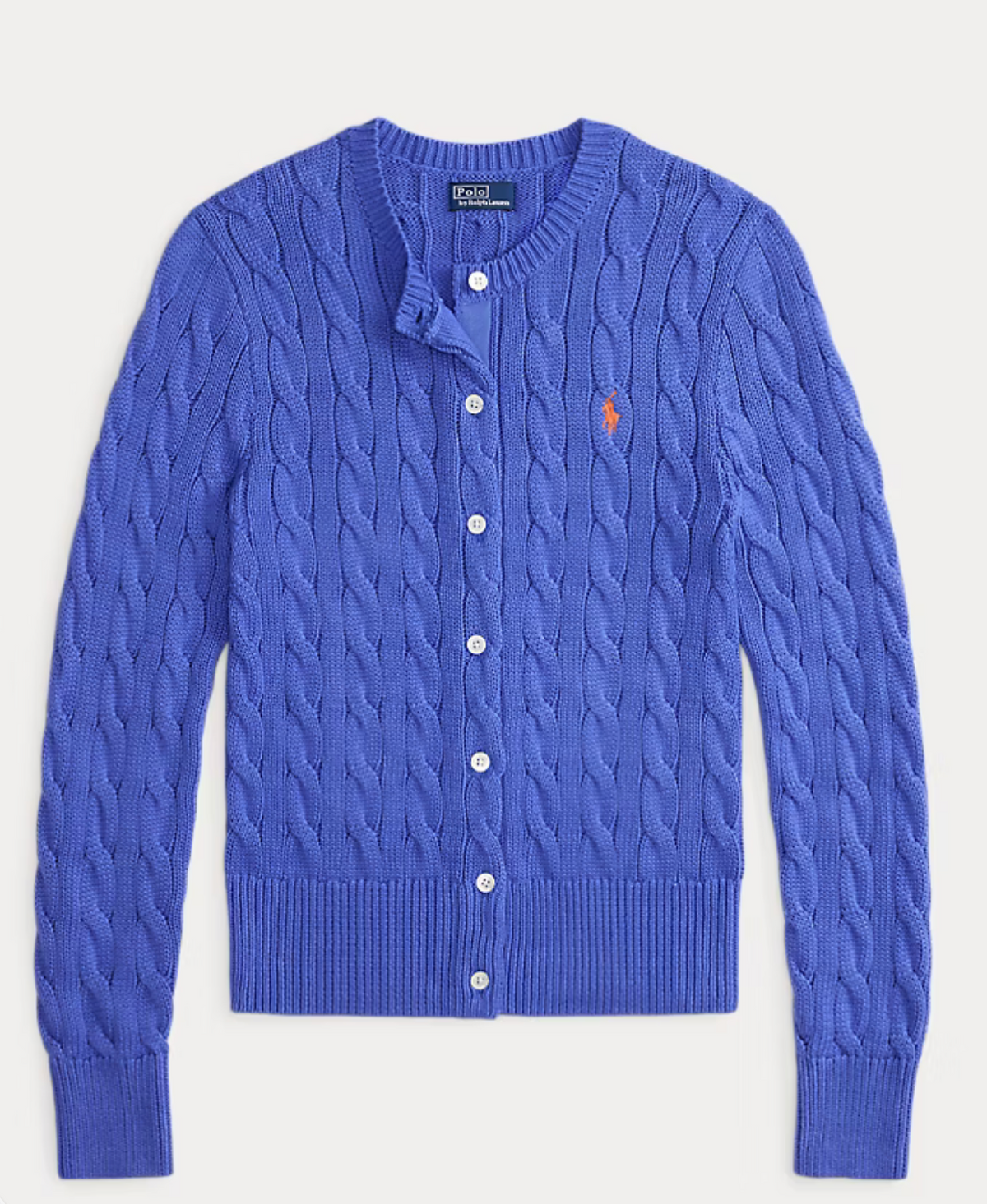 Polo Ralph Lauren Cable-Knit Cotton Crewneck - Maidstone Blue