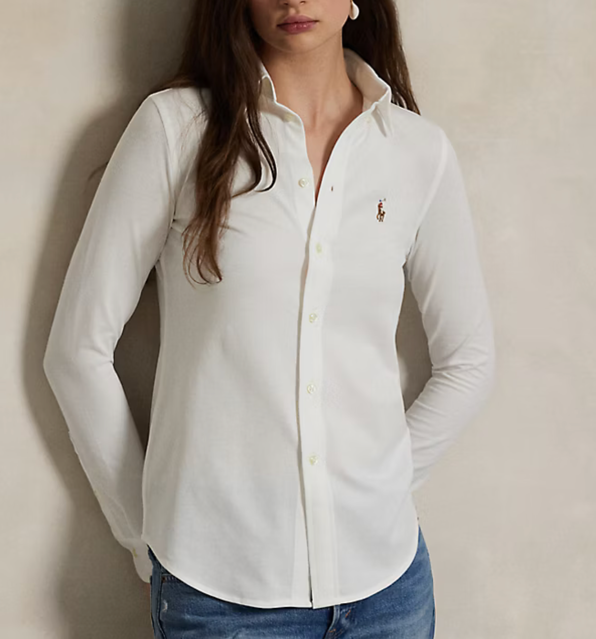 Polo Ralph Lauren Slim Fit Knit Cotton Oxford Shirt