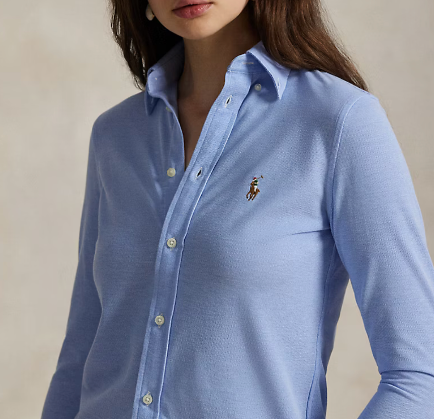 Polo Ralph Lauren Slim Fit Knit Cotton Oxford Shirt