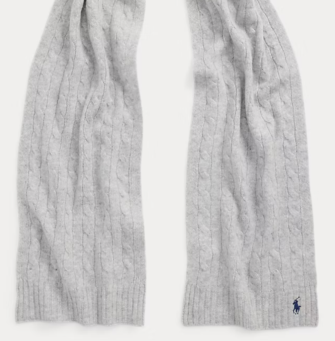 Polo Ralph Lauren Cable-Knit Wool-Cashmere Scarf