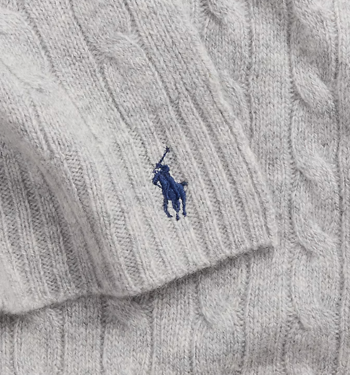 Polo Ralph Lauren Cable-Knit Wool-Cashmere Scarf