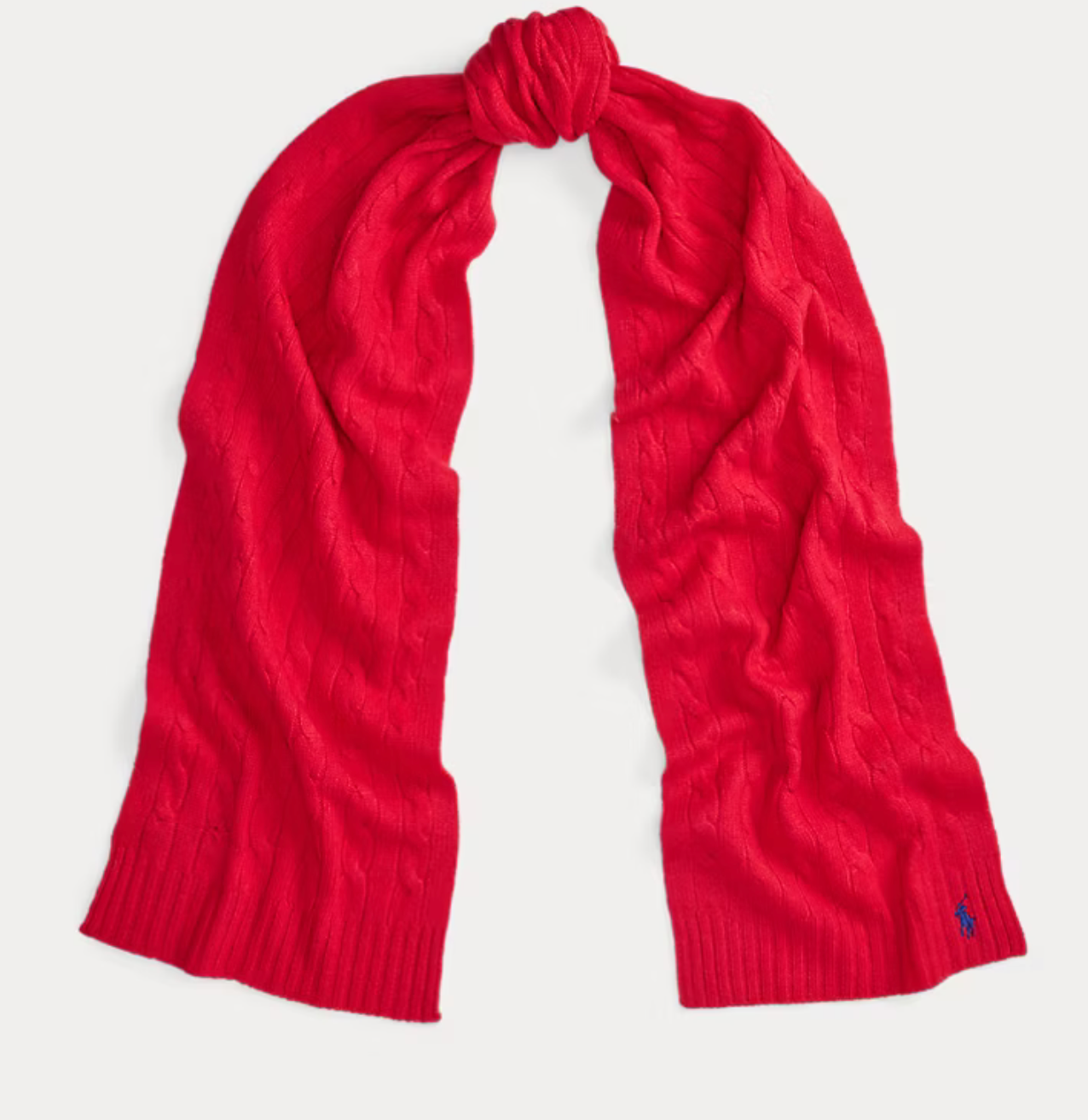 Polo Ralph Lauren Cable-Knit Wool-Cashmere Scarf