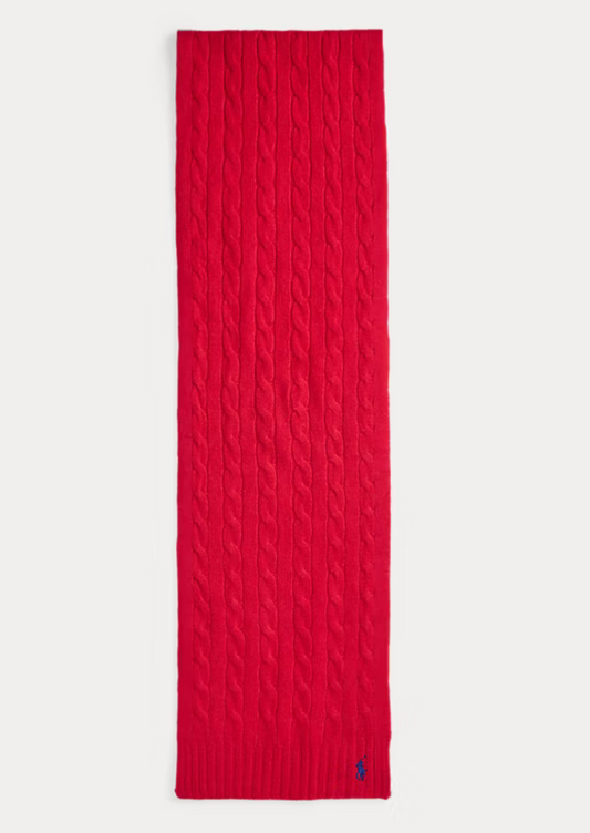 Polo Ralph Lauren Cable-Knit Wool-Cashmere Scarf
