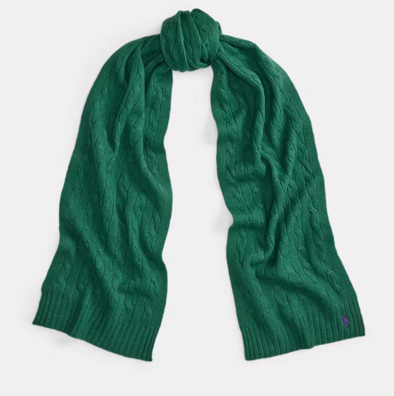 Polo Ralph Lauren Cable-Knit Wool-Cashmere Scarf