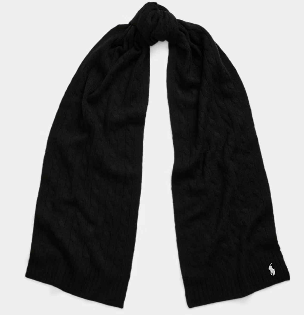 Polo Ralph Lauren Cable-Knit Wool-Cashmere Scarf