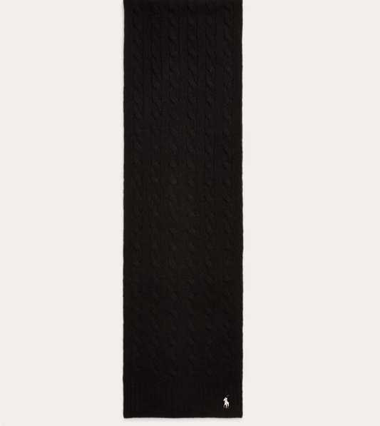 Polo Ralph Lauren Cable-Knit Wool-Cashmere Scarf
