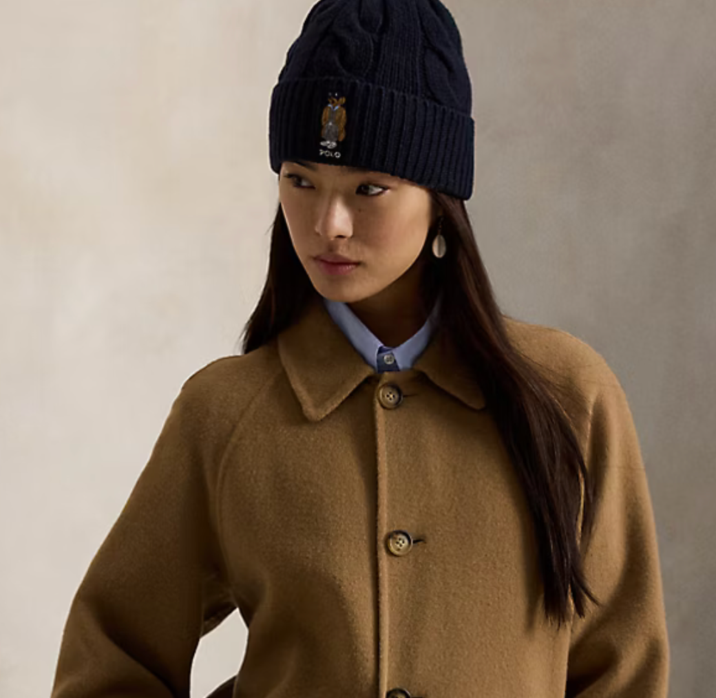 Polo Ralph Lauren Polo Bear Cable Wool-Blend Beanie
