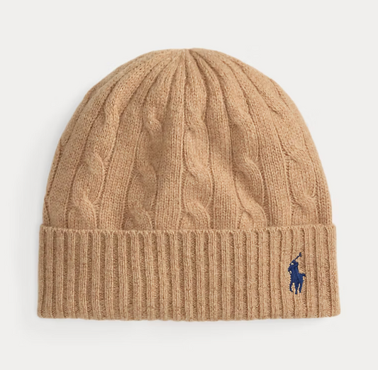 Polo Ralph Lauren Cable-Knit Wool-Cashmere Beanie