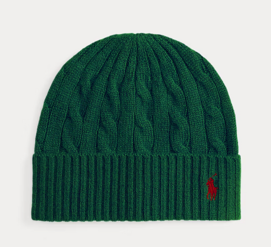 Polo Ralph Lauren Cable-Knit Wool-Cashmere Beanie