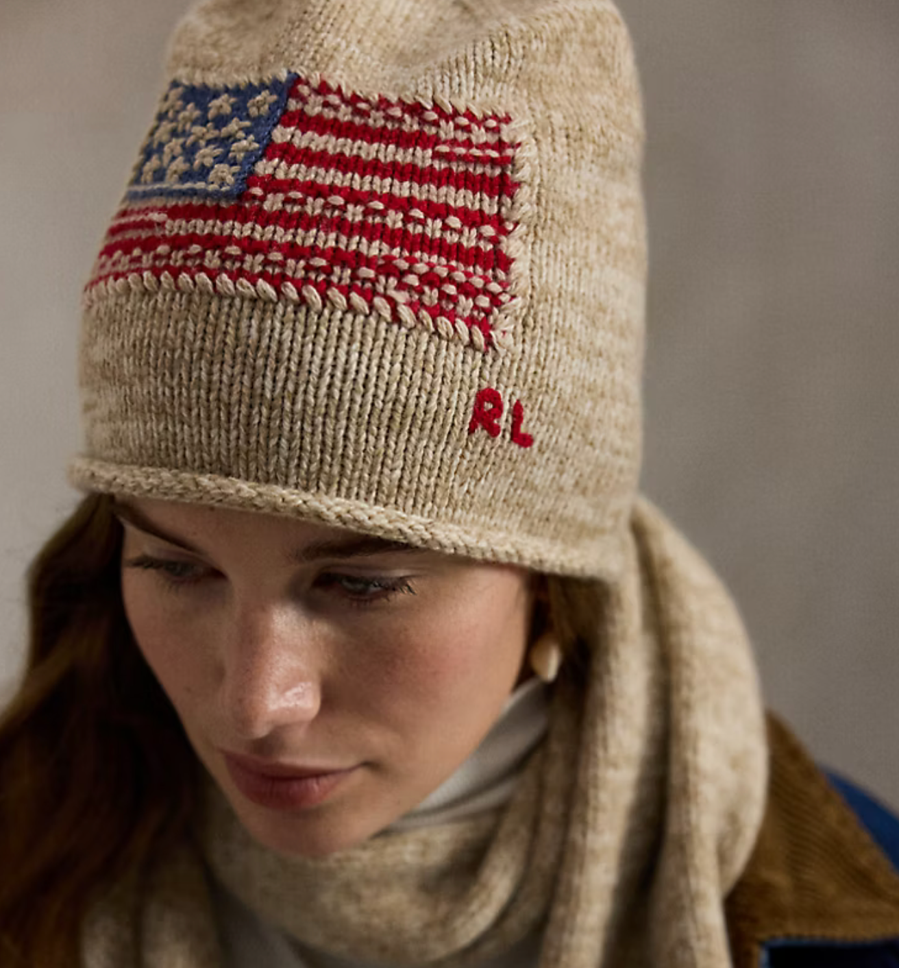 Polo Ralph Lauren Flag Wool-Blend Beanie