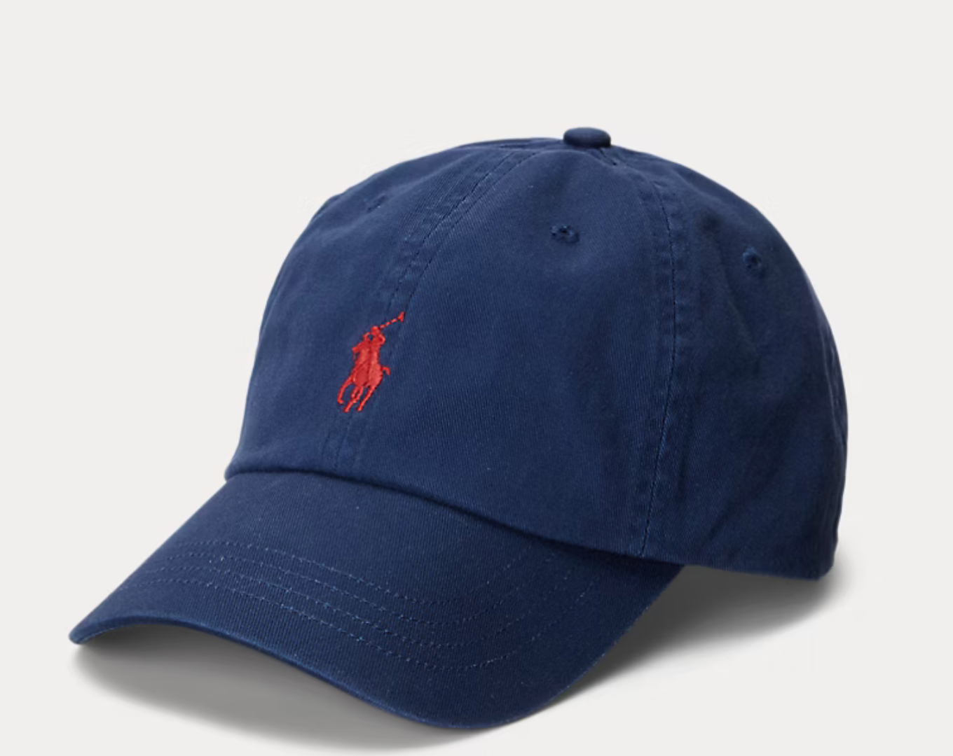 Polo Ralph Lauren The Iconic Cotton Chino Ball Cap - Newport Navy/ Red