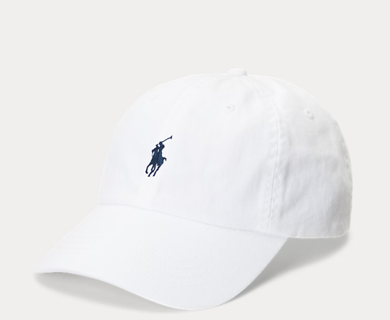 Polo Ralph Lauren The Iconic Cotton Chino Ball Cap - White/ Navy