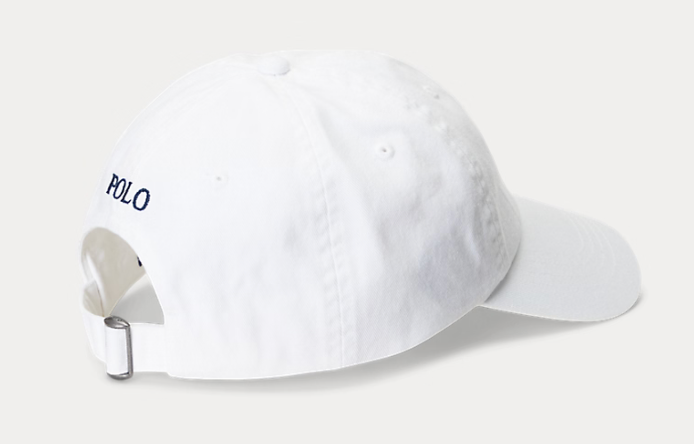 Polo Ralph Lauren The Iconic Cotton Chino Ball Cap - White/ Navy