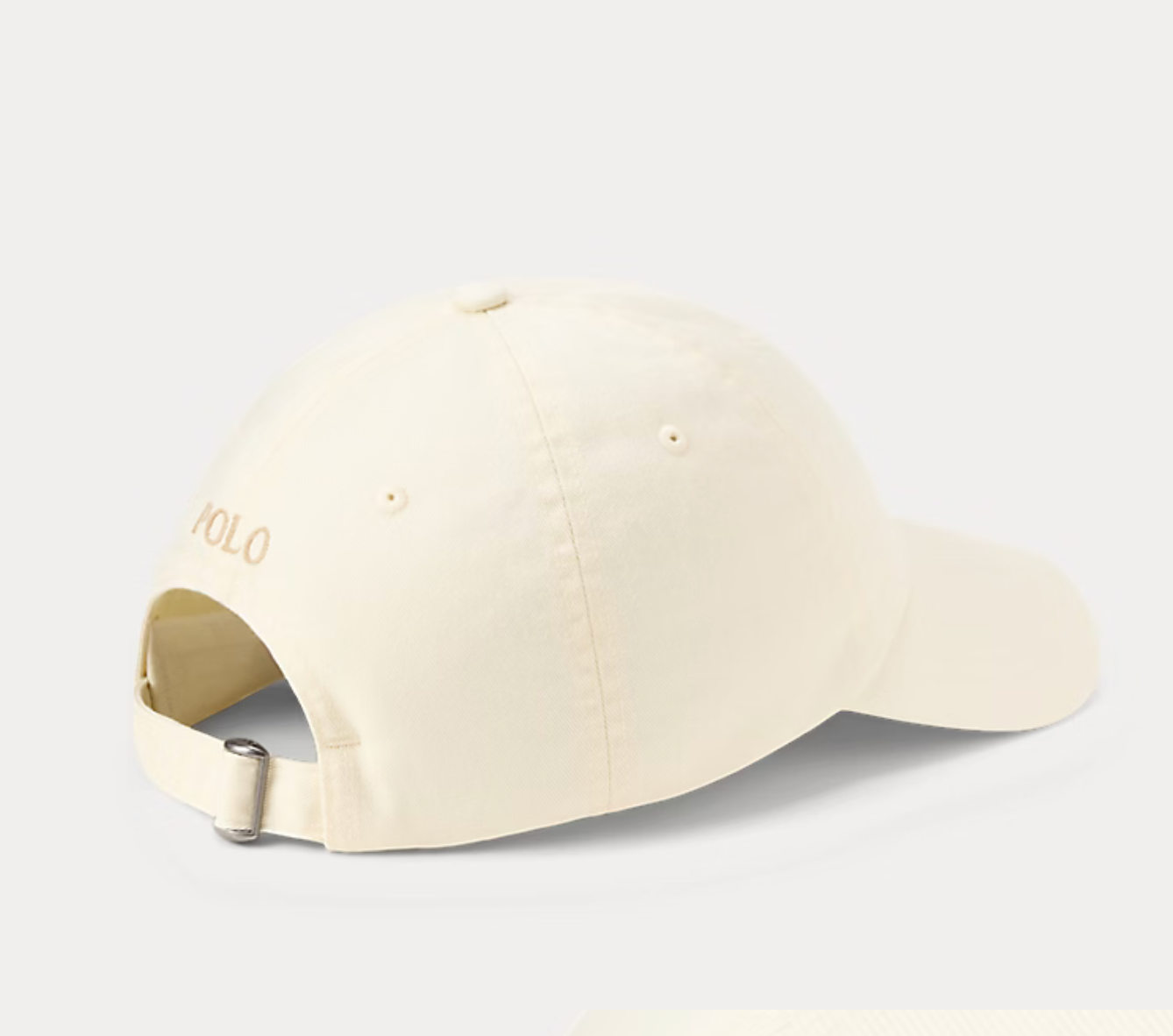 Polo Ralph Lauren The Iconic Cotton Chino Ball Cap - Parchment Cream