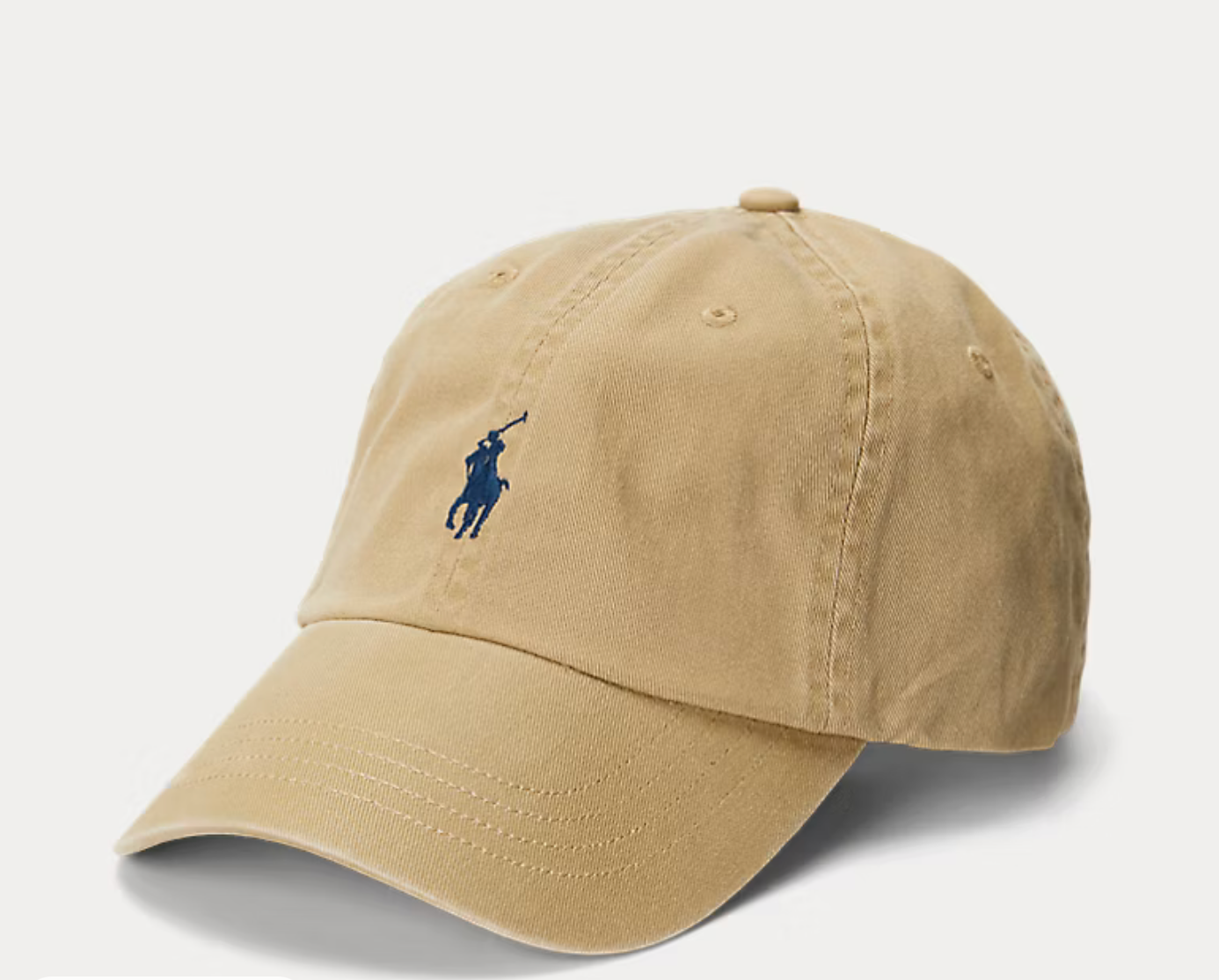 Polo Ralph Lauren The Iconic Cotton Chino Ball Cap - Tan/Newport Navy