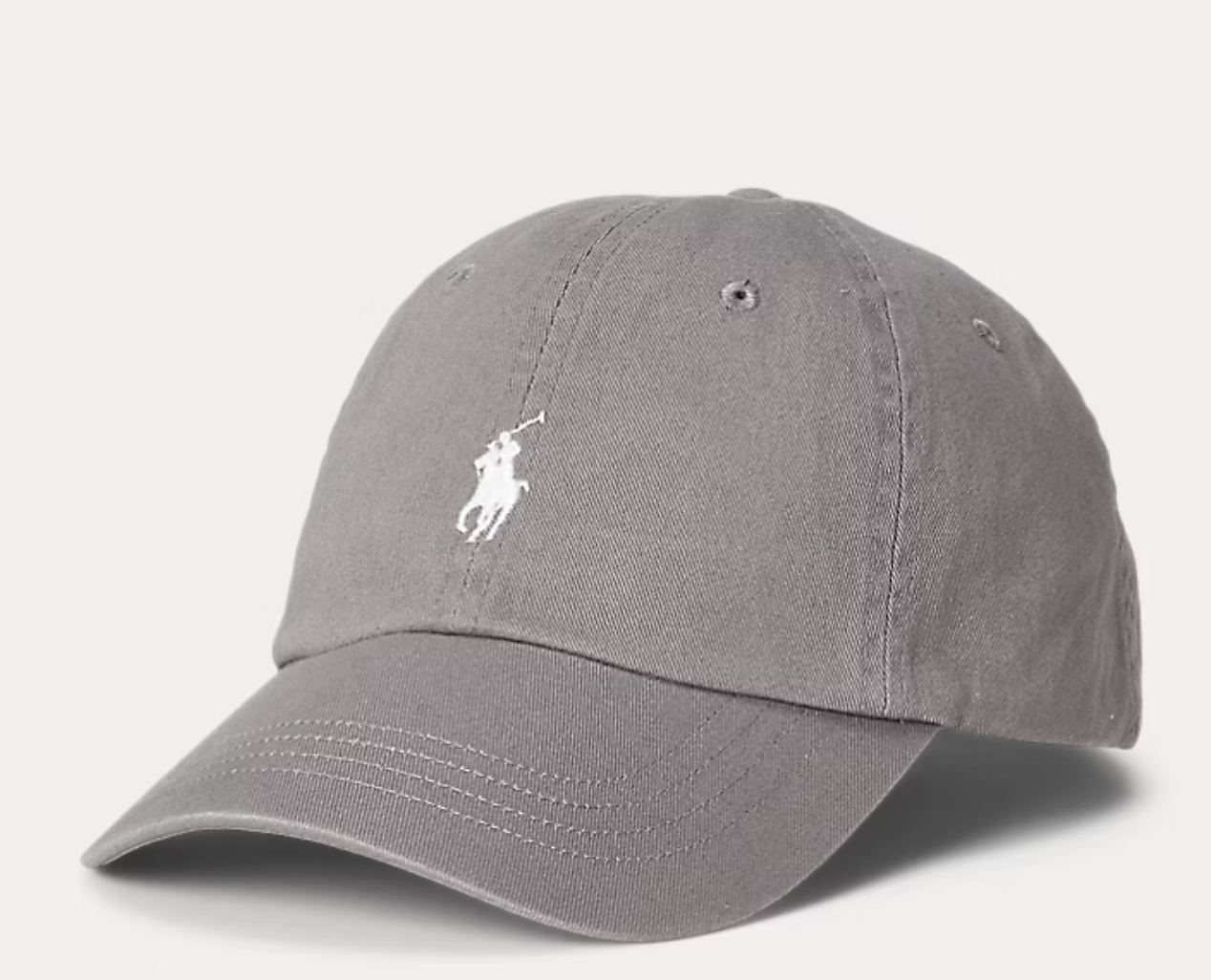 Polo Ralph Lauren The Iconic Cotton Chino Ball Cap - Perfect Grey/White
