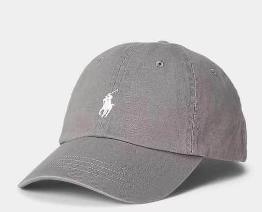 Polo Ralph Lauren The Iconic Cotton Chino Ball Cap - Perfect Grey/White