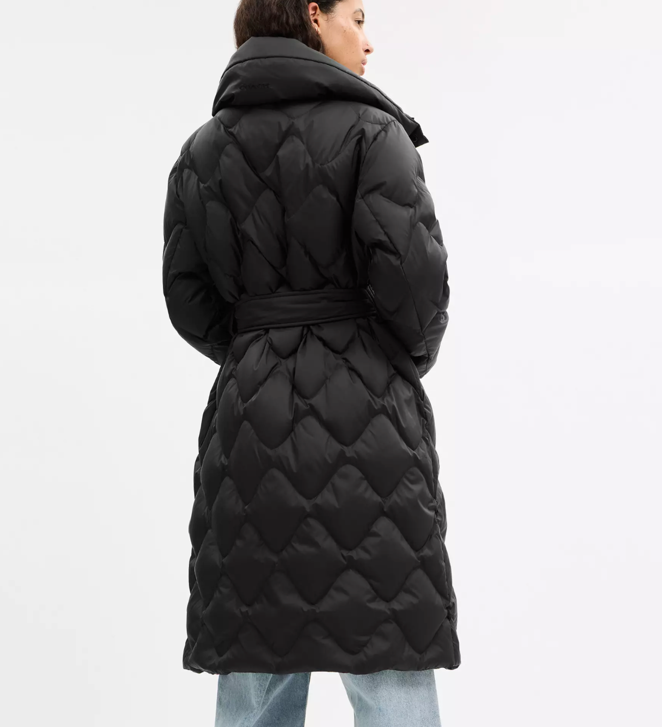 Coach Quilted Long Puffer