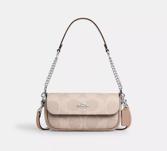 Coach Hailey Flap Bag In Signature Canvas
