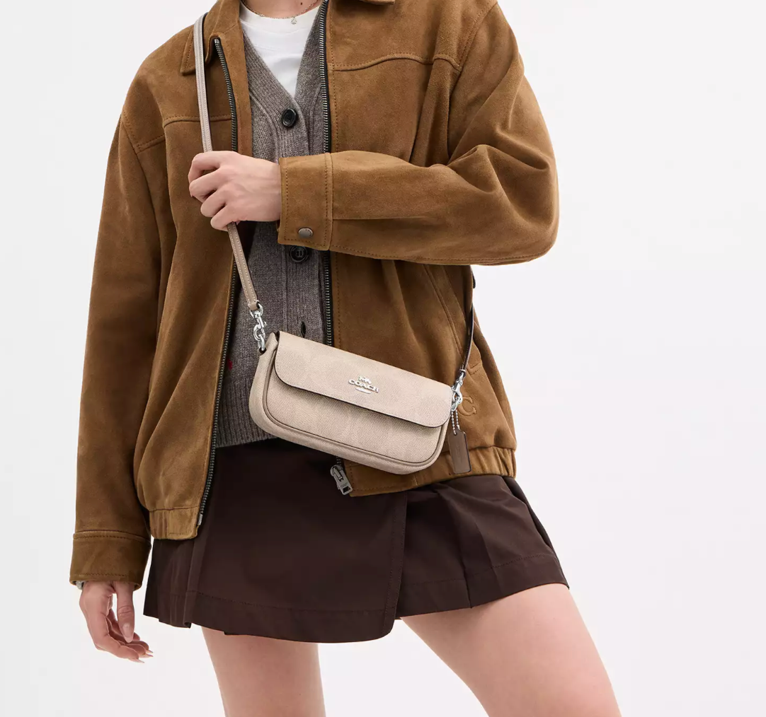 Coach Hailey Flap Bag In Signature Canvas