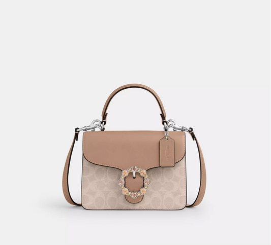 Coach Courtney Top Handle Bag In Signature Canvas