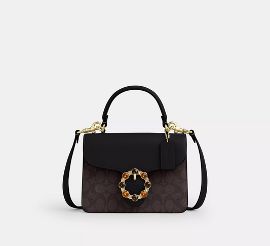 Coach Courtney Top Handle Bag In Signature Canvas