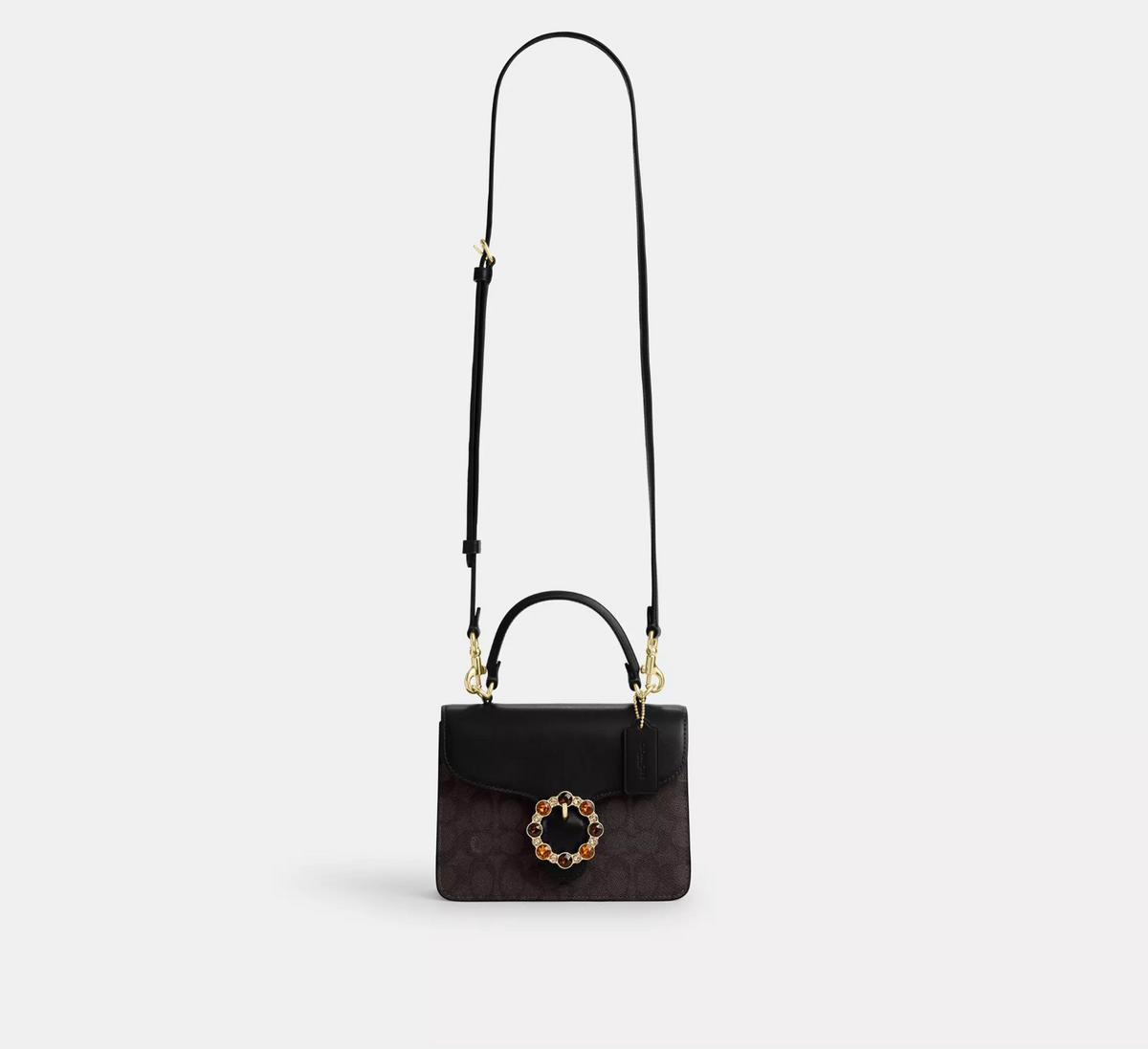 Coach Courtney Top Handle Bag In Signature Canvas