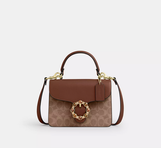 Coach Courtney Top Handle Bag In Signature Canvas