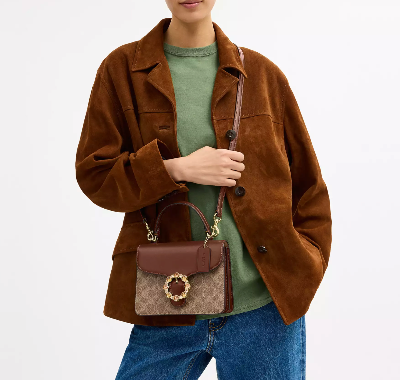 Coach Courtney Top Handle Bag In Signature Canvas