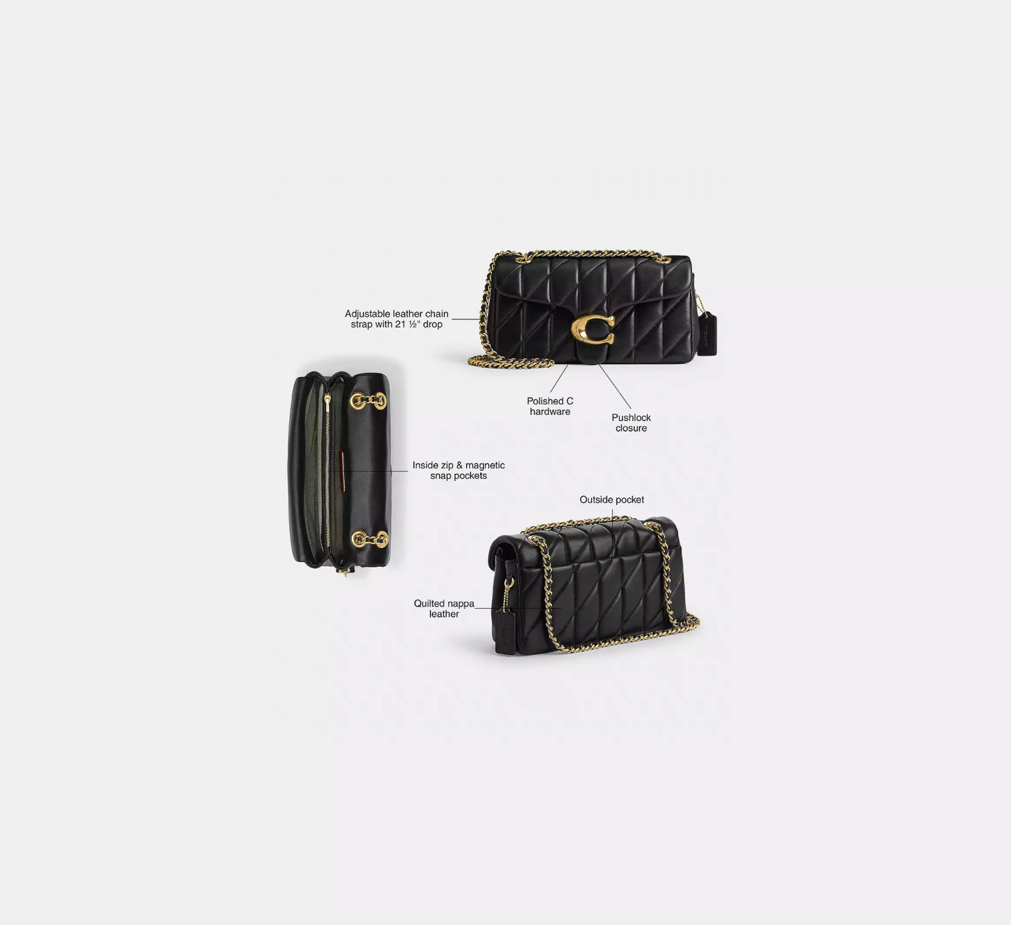 Coach Tabby Shoulder Bag 26 With Pillow Quilting