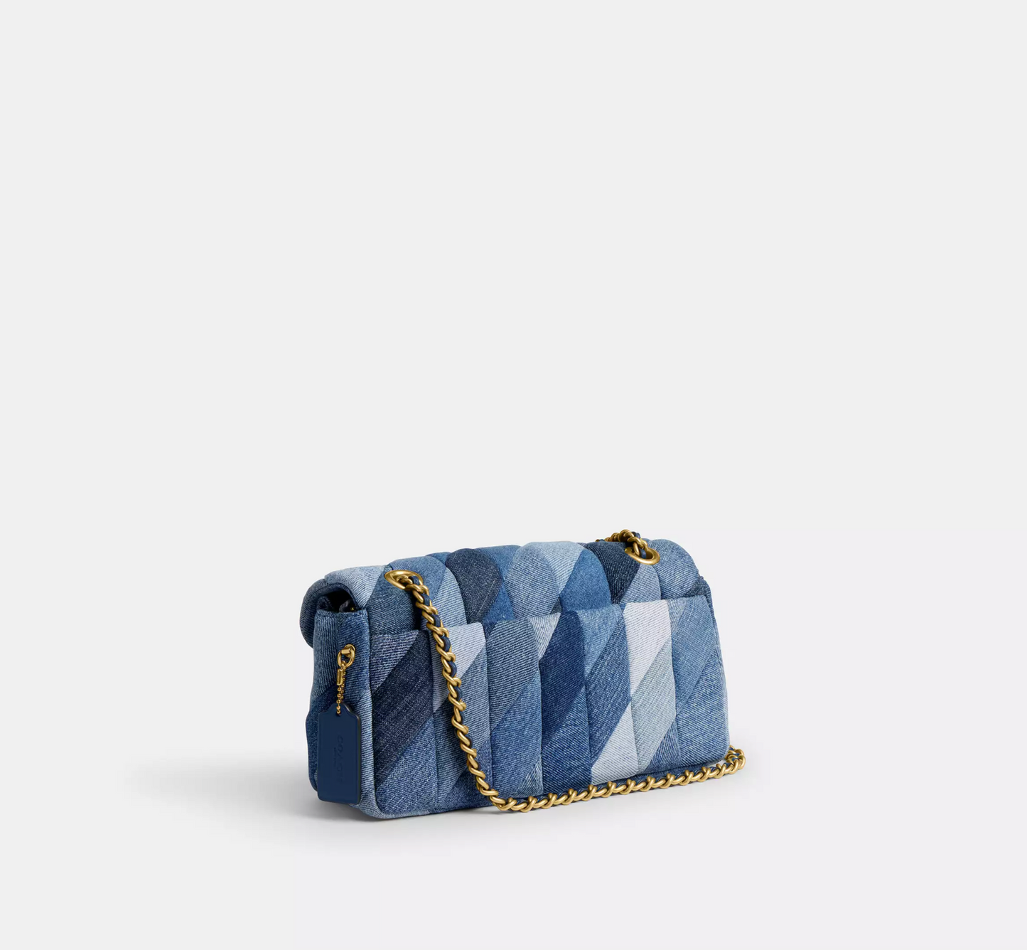 Coach Tabby Shoulder Bag 26 With Repurposed Denim Patchwork Quilting